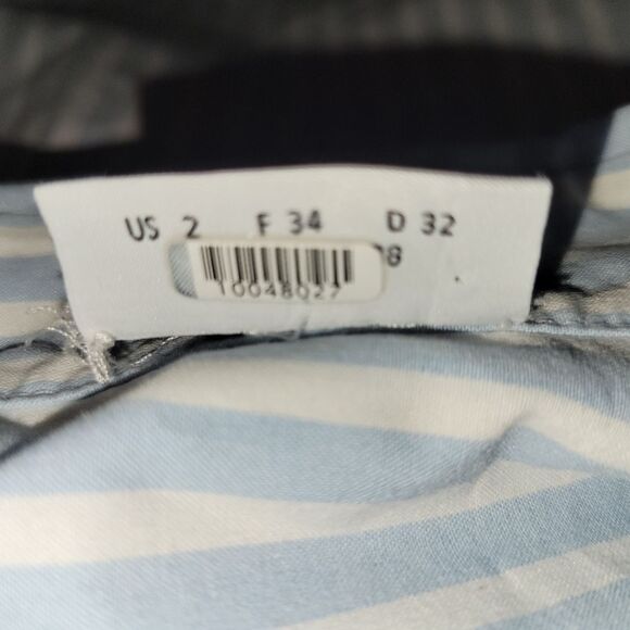 AKRIS PUNTO Blue and White Striped Button-Up Shirt - Picture 4 of 5